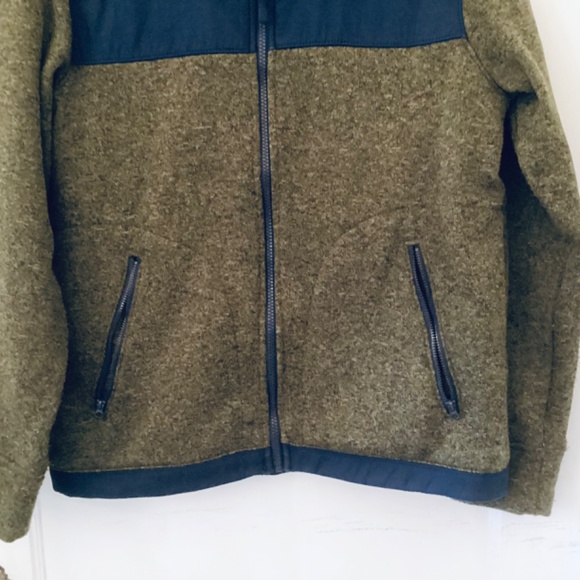 Goodfellow Co Mens Forest Green Navy Blue Zip-Up Warm Fleece Jacket Size M - Picture 4 of 11